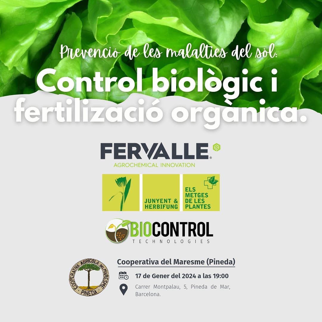 Cartel del Evento: prevención de las Enfermedades del suelo: Control Biológico y Fertilización Orgánica.