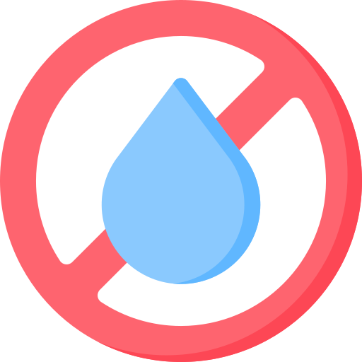 Icono que indica la falta de agua